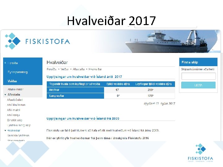 Hvalveiðar 2017 