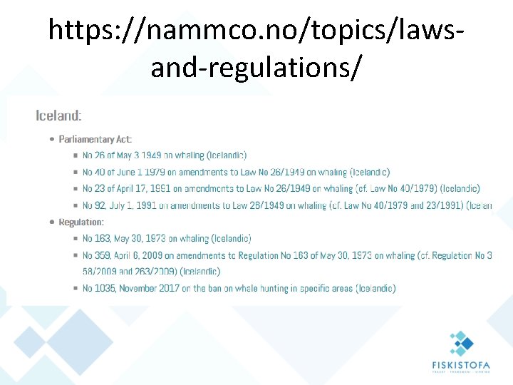 https: //nammco. no/topics/lawsand-regulations/ 