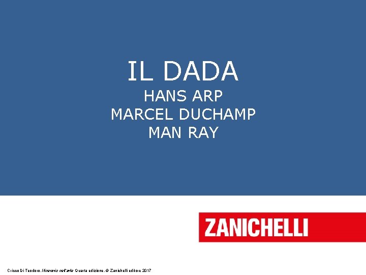 IL DADA HANS ARP MARCEL DUCHAMP MAN RAY Cricco Di Teodoro, Itinerario nell’arte Quarta