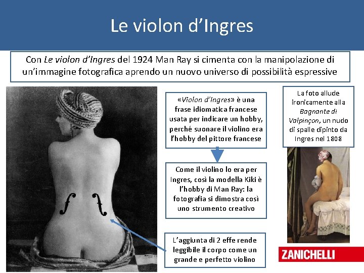 Le violon d’Ingres Con Le violon d’Ingres del 1924 Man Ray si cimenta con