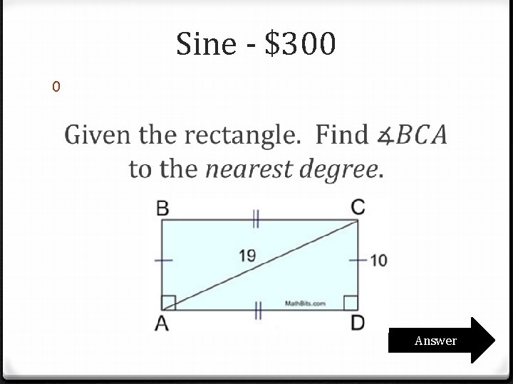 Sine - $300 0 Answer Sine - $300 0 Answer
