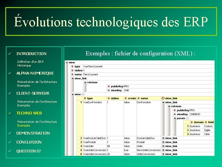 Évolutions technologiques des ERP ü INTRODUCTION Définition d’un ERP Historique ü ALPHA-NUMERIQUE Présentation de