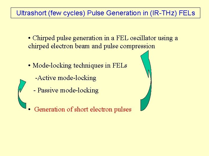 Ultrashort few cycles Pulse Generation in IRTHz FELs