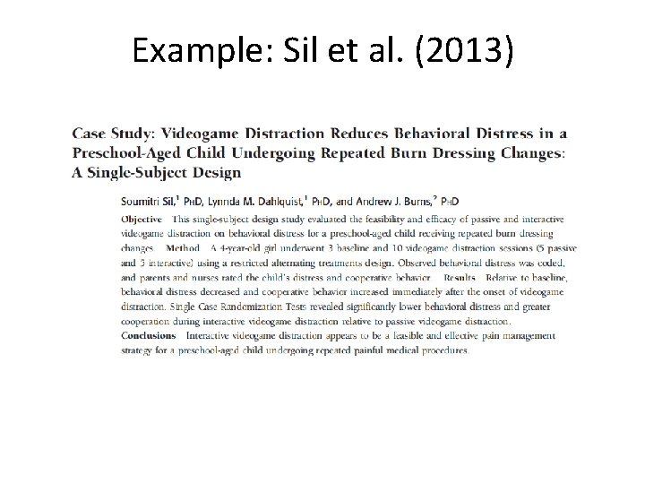 Example: Sil et al. (2013) 