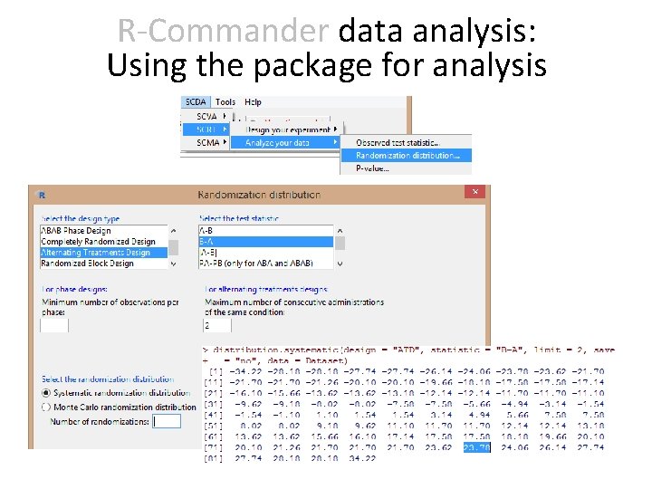 R-Commander data analysis: Using the package for analysis 