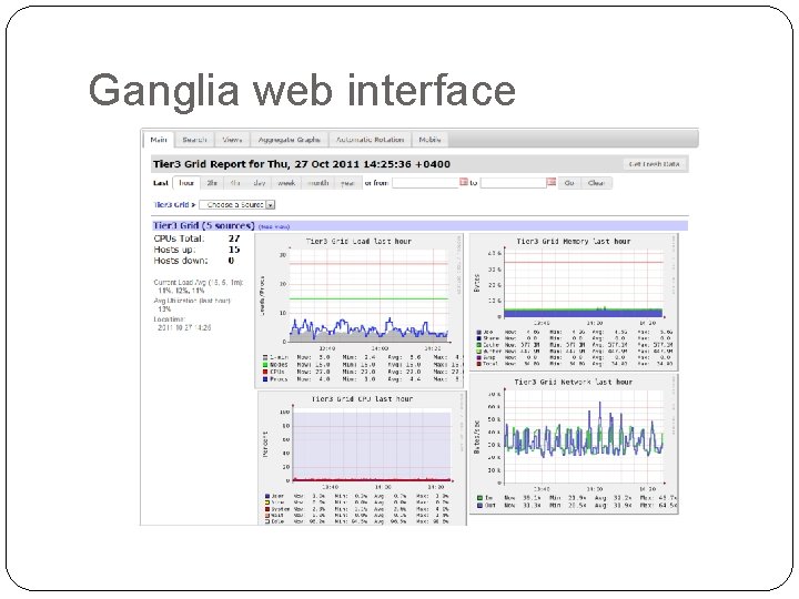Ganglia web interface 