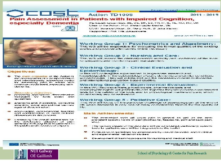 School of |Psychology & Centre for Pain Research 