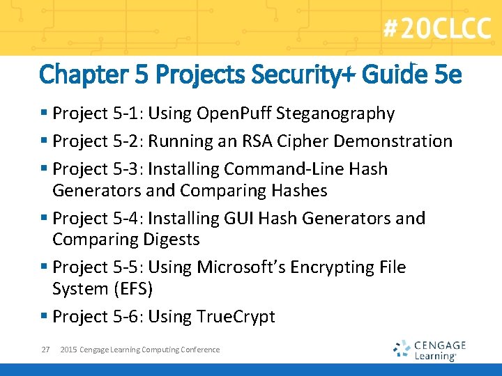 Chapter 5 Projects Security+ Guide 5 e § Project 5 -1: Using Open. Puff