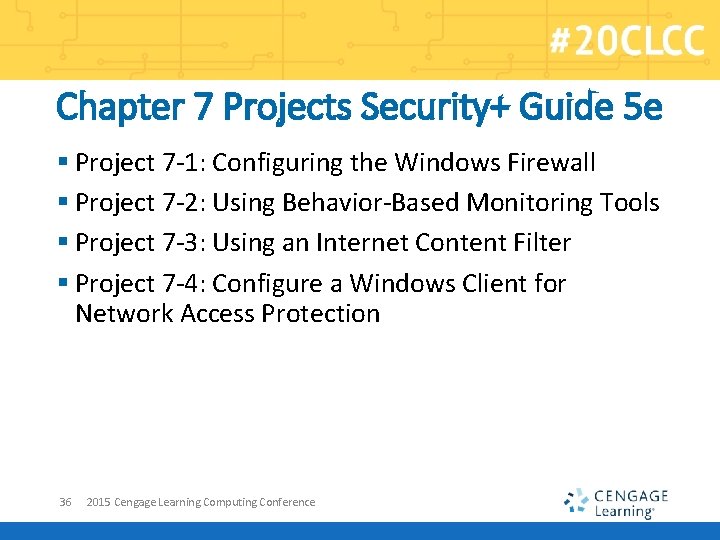 Chapter 7 Projects Security+ Guide 5 e § Project 7 -1: Configuring the Windows