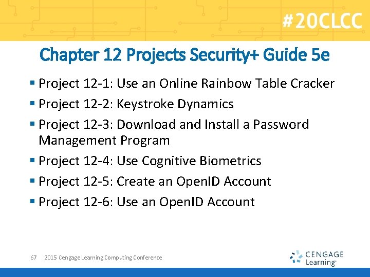 Chapter 12 Projects Security+ Guide 5 e § Project 12 -1: Use an Online