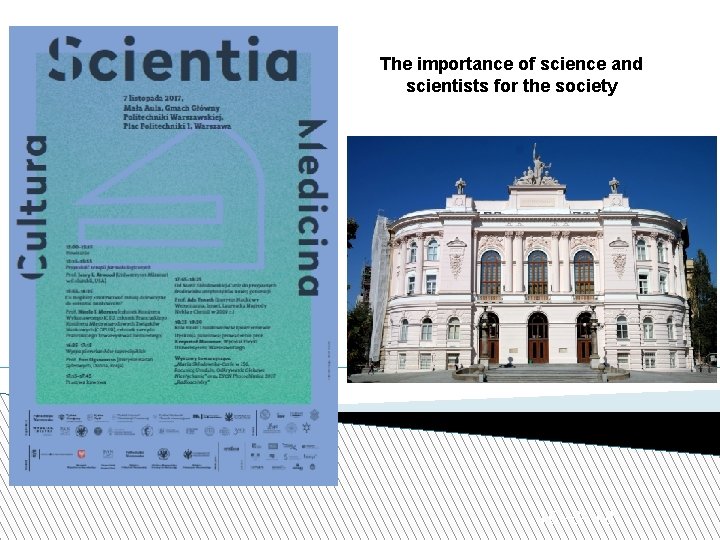 The importance of science and scientists for the society 16 -8 -18 