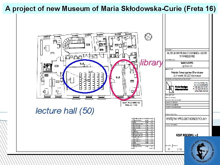 A project of new Museum of Maria Skłodowska-Curie (Freta 16) library lecture hall (50)
