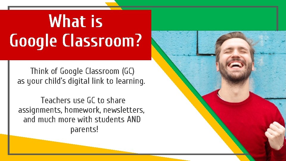 What is Google Classroom? Think of Google Classroom (GC) as your child’s digital link