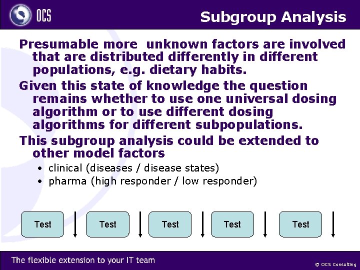 Subgroup Analysis Presumable more unknown factors are involved that are distributed differently in different