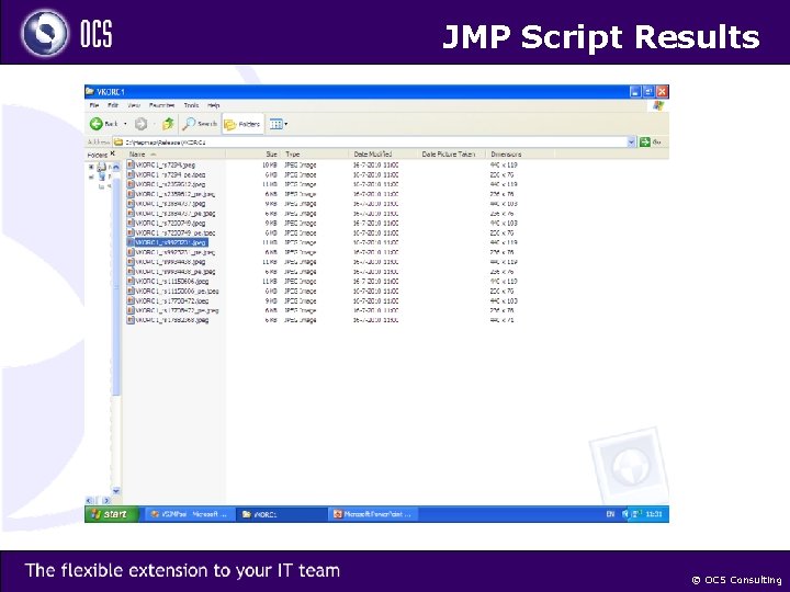 JMP Script Results © OCS Consulting 