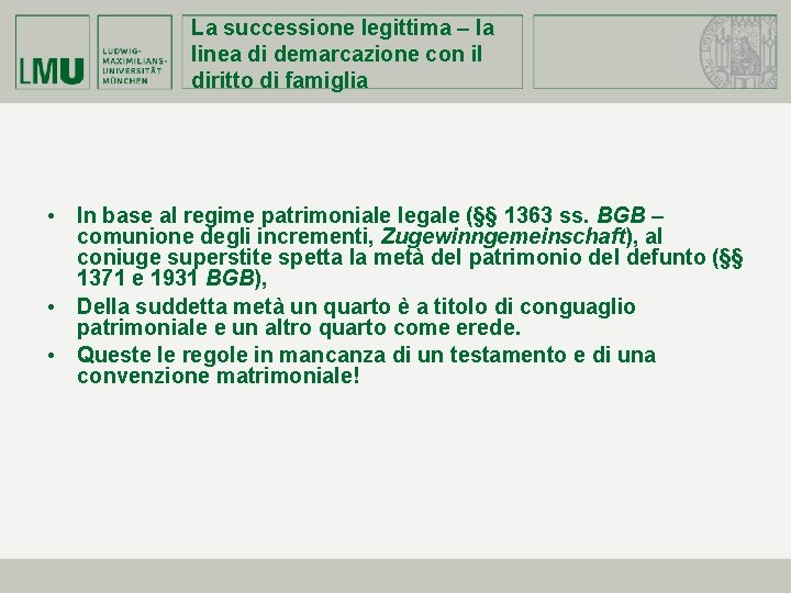 La successione legittima – la linea di demarcazione con il diritto di famiglia •