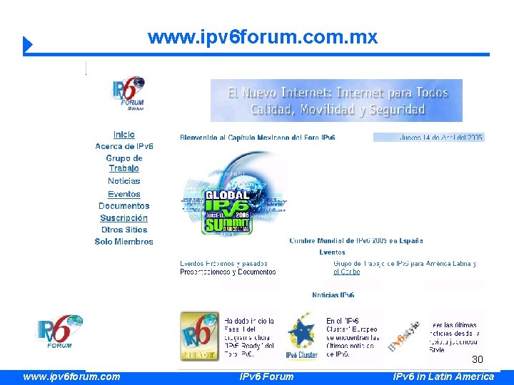 www. ipv 6 forum. com. mx 30 www. ipv 6 forum. com IPv 6