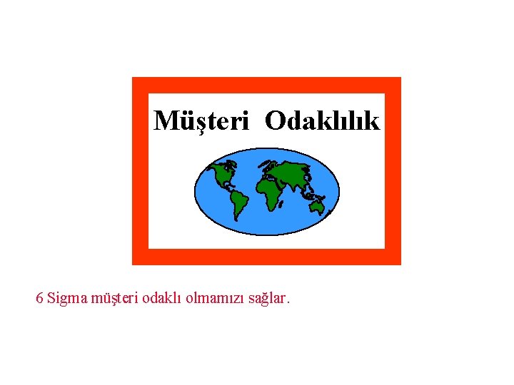 Müşteri Odaklılık 6 Sigma müşteri odaklı olmamızı sağlar. 