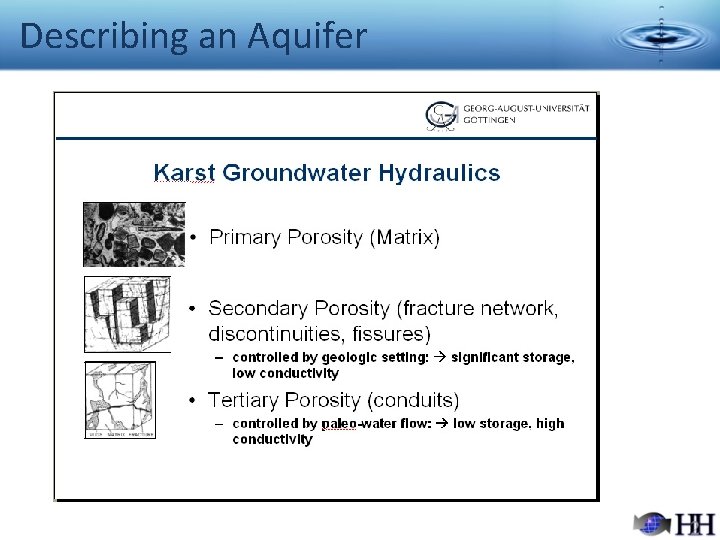 Describing an Aquifer 