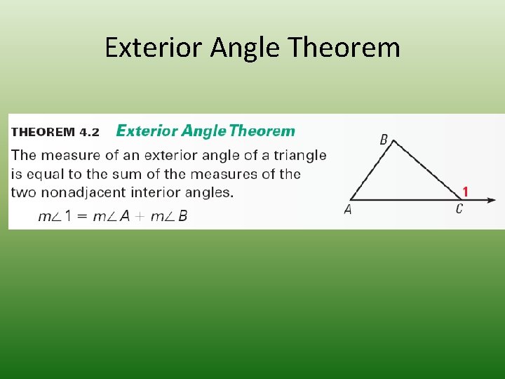 Exterior Angle Theorem 