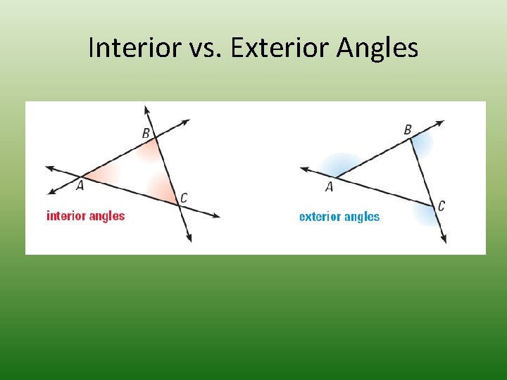 Interior vs. Exterior Angles 