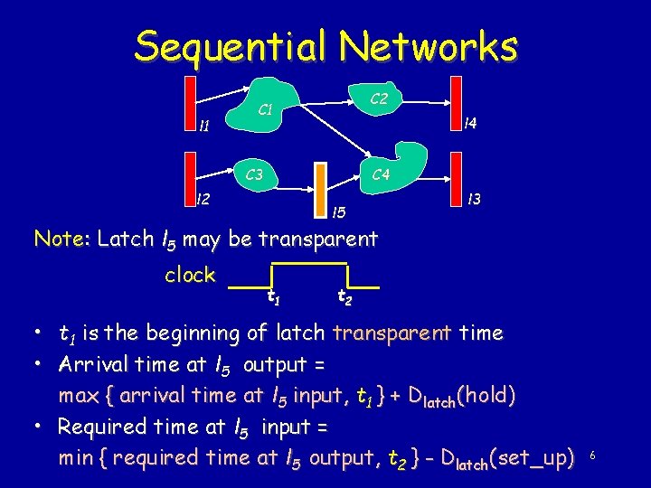 Sequential Networks l 1 C 2 C 1 l 4 C 3 C 4