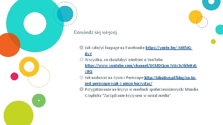 Dowiedz się więcej ◎ Jak założyć fanpage na Facebooku https: //youtu. be/-Xd 45 i.