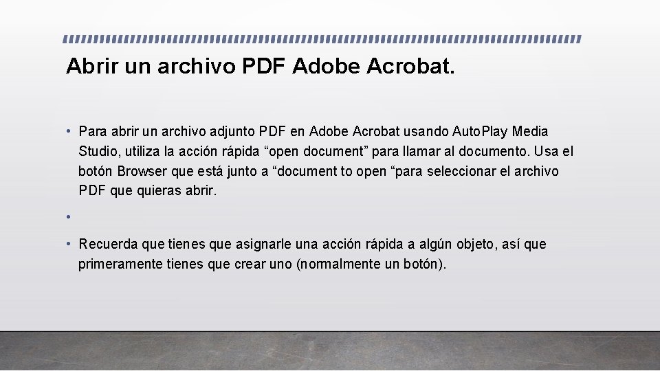 Abrir un archivo PDF Adobe Acrobat. • Para abrir un archivo adjunto PDF en