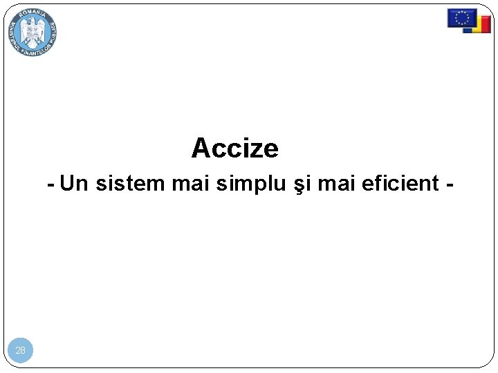 Accize - Un sistem mai simplu şi mai eficient - 28 