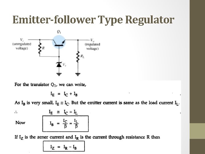 Emitter-follower Type Regulator 