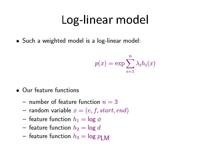 Log-linear model 
