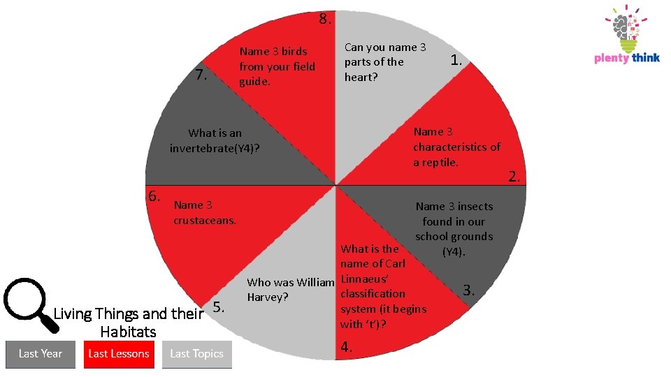 8. 7. Name 3 birds from your field guide. Can you name 3 parts