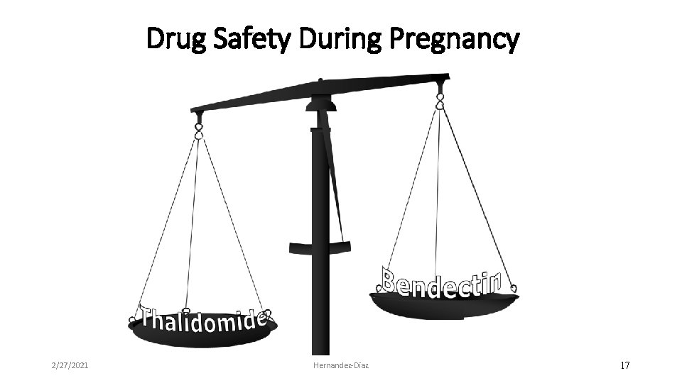 Drug Safety During Pregnancy 2/27/2021 Hernandez‐Diaz 17 