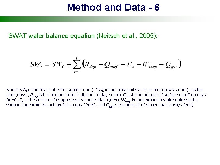 Assessment of the Pra and White Volta River