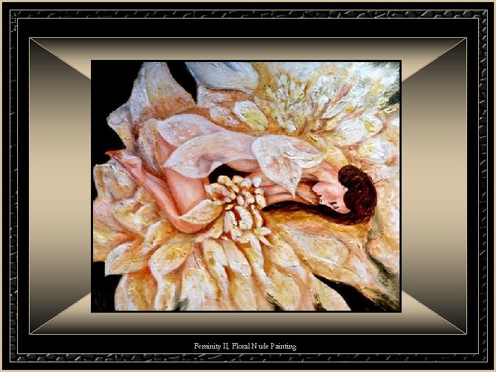 Feminity II, Floral Nude Painting 
