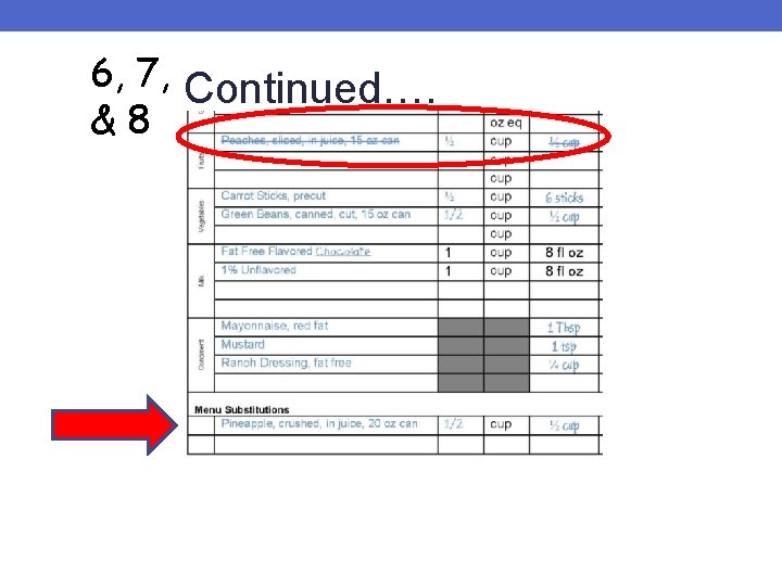 6, 7, Continued…. &8 