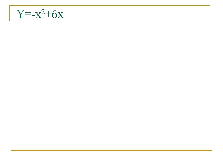 Y=-x 2+6 x 