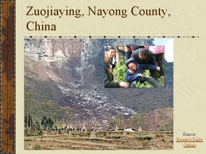Zuojiaying, Nayong County, China Source: People's Daily Online 