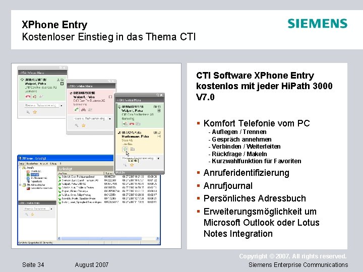XPhone Entry Kostenloser Einstieg in das Thema CTI Software XPhone Entry kostenlos mit jeder