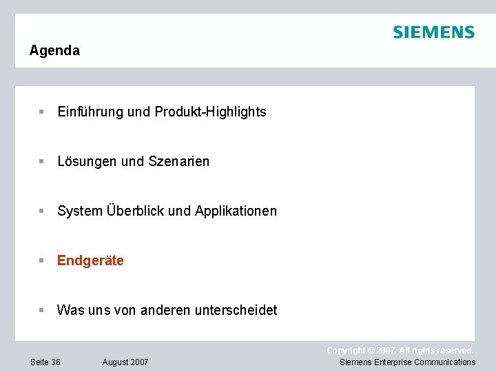 Agenda § Einführung und Produkt-Highlights § Lösungen und Szenarien § System Überblick und Applikationen