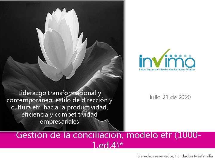 Liderazgo transformacional y contemporáneo: estilo de dirección y cultura efr, hacia la productividad, eficiencia