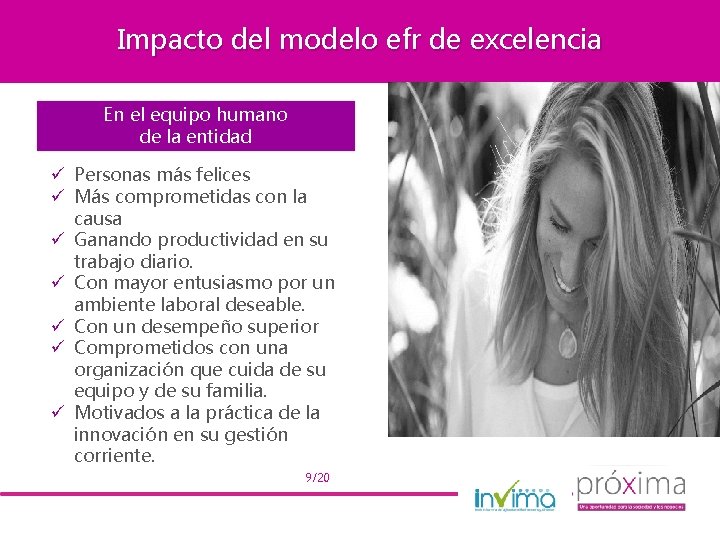 Impacto del modelo efr de excelencia En el equipo humano de la entidad Personas