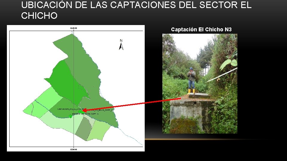 UBICACIÓN DE LAS CAPTACIONES DEL SECTOR EL CHICHO Captación El Chicho N 3 