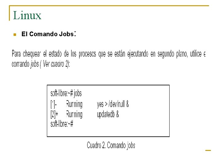 Linux n El Comando Jobs: 