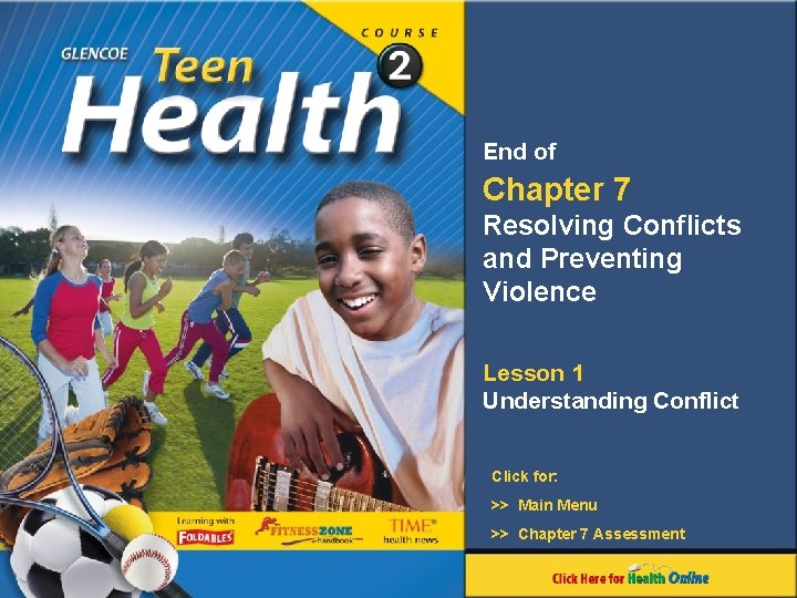 End of Chapter 7 Resolving Conflicts and Preventing Violence Lesson 1 Understanding Conflict Click