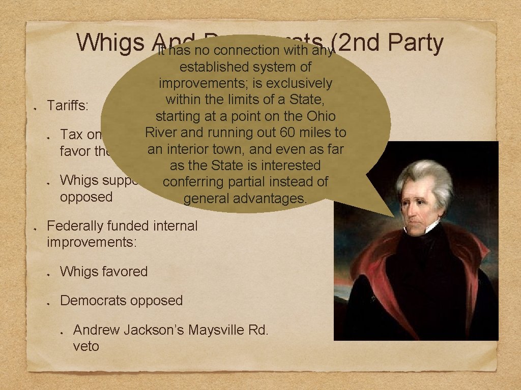 Whigs And It has no. Democrats connection with any(2 nd Party established system of