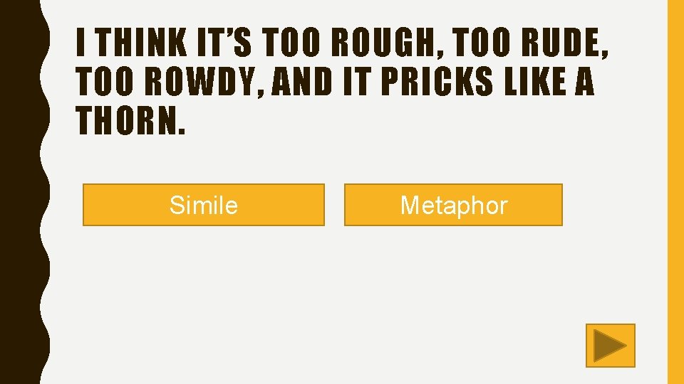 ROMEO AND JULIET FIGURATIVE LANGUAGE REVIEW CORRECT BACK