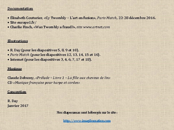 Documentation • Élisabeth Couturier, «Cy Twombly – L’art en fusion» , Paris Match, 22