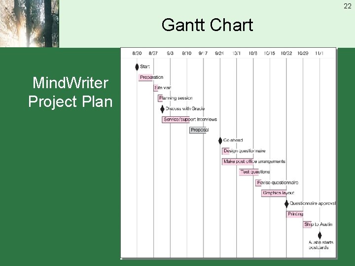 22 Gantt Chart Mind. Writer Project Plan 