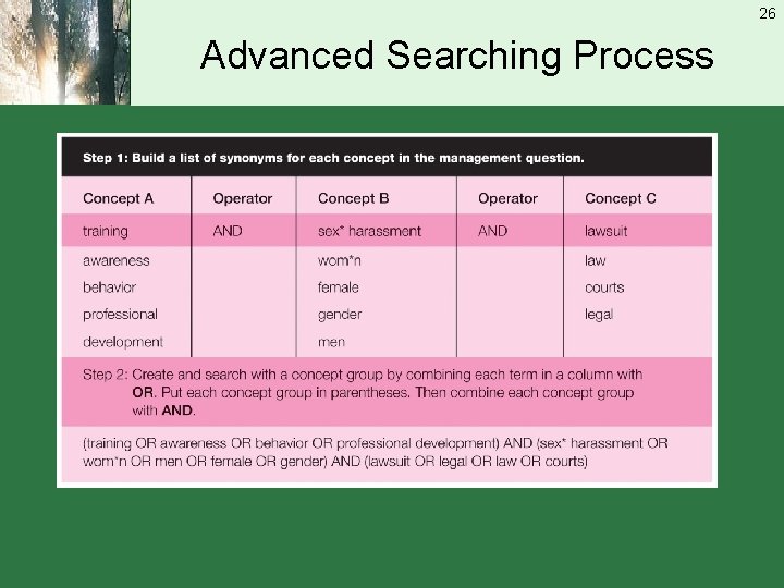 26 Advanced Searching Process 